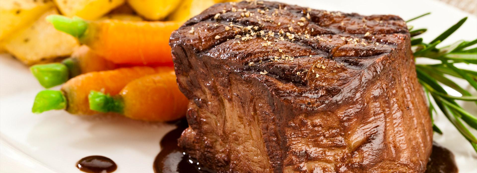 Steak and carrots
