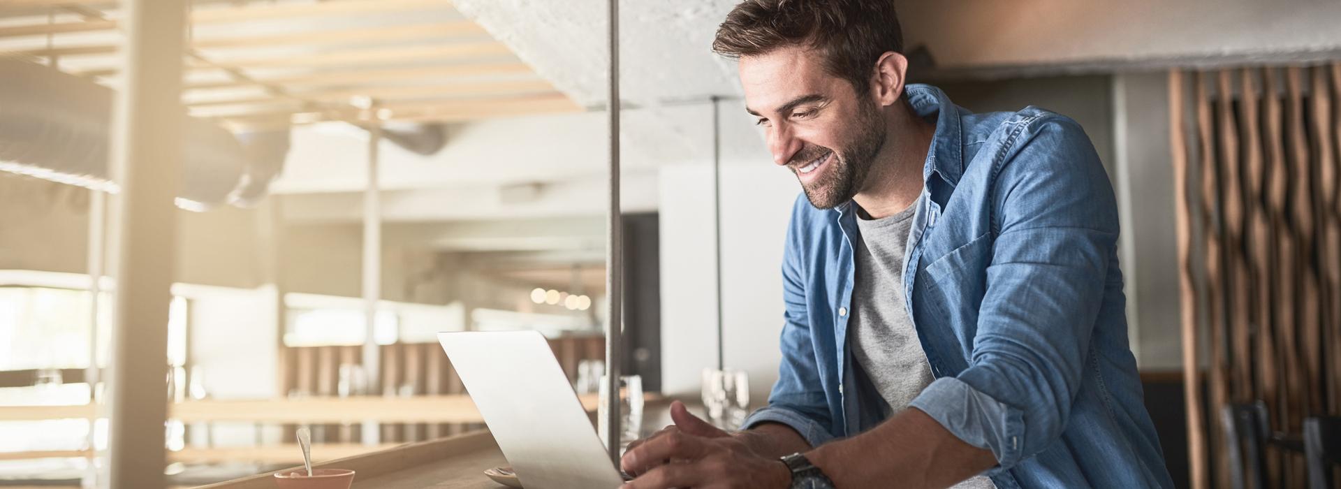 Man with laptop